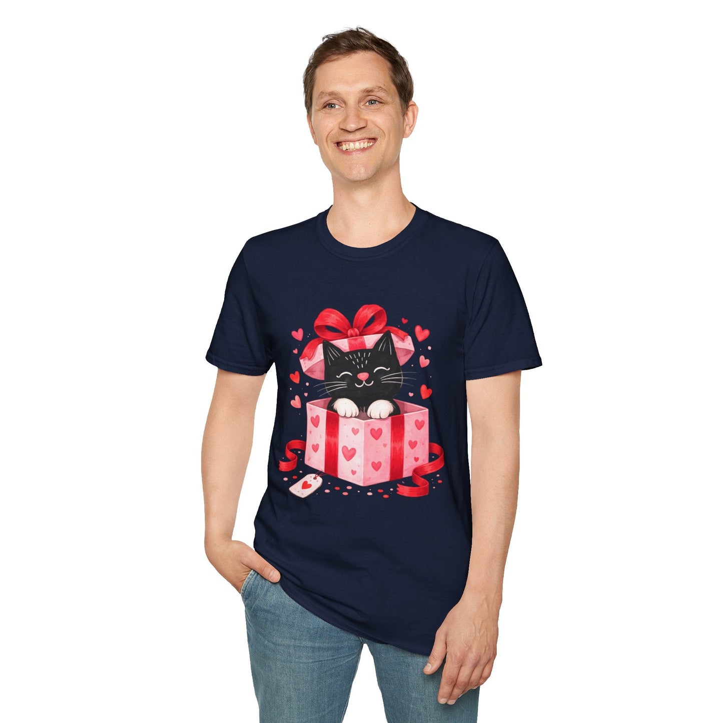Valentine Kitty Gift Box T-Shirt - FloofChonk
