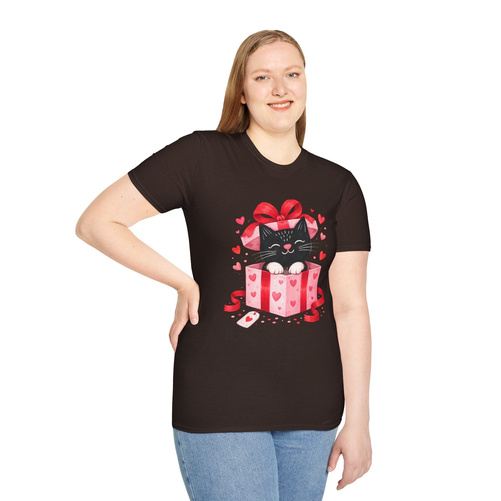 Valentine Kitty Gift Box T-Shirt - FloofChonk