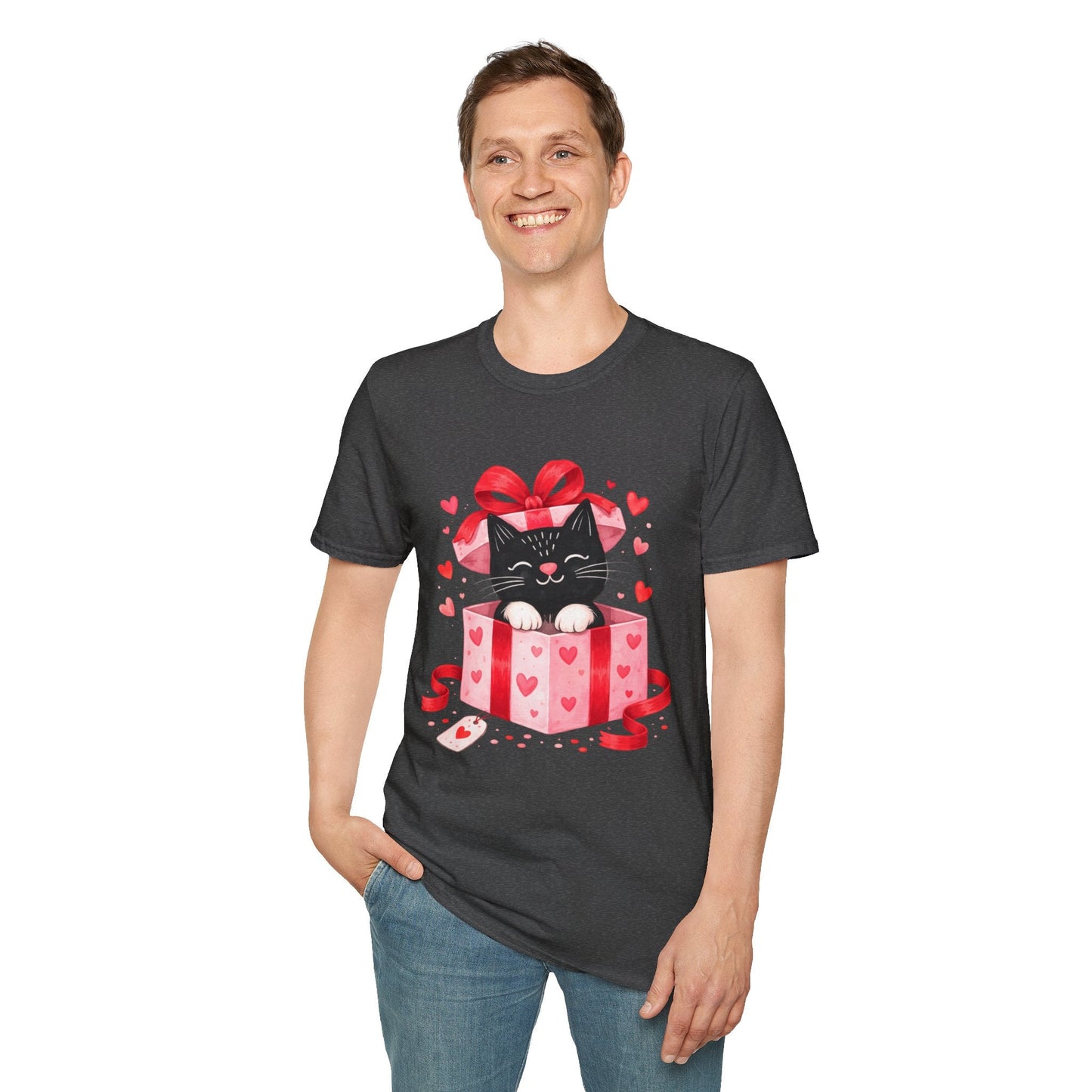 Valentine Kitty Gift Box T-Shirt - FloofChonk