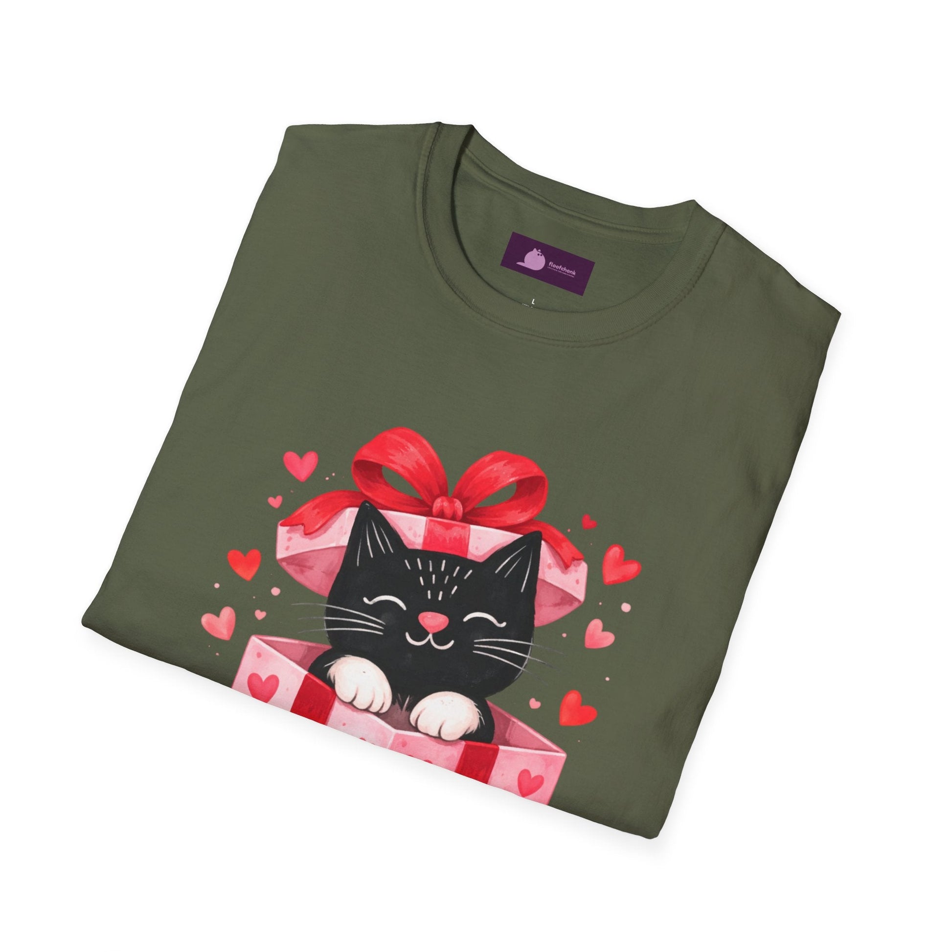 Valentine Kitty Gift Box T-Shirt - FloofChonk