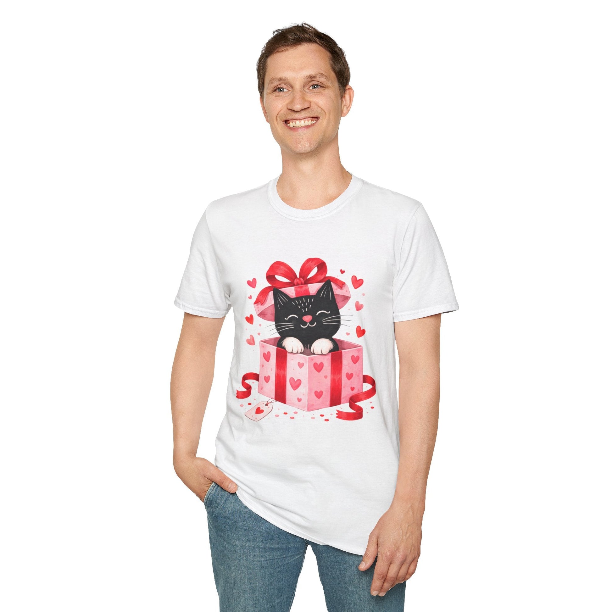 Valentine Kitty Gift Box T-Shirt - FloofChonk