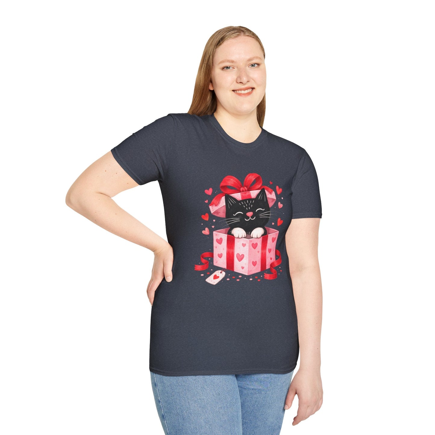 Valentine Kitty Gift Box T-Shirt - FloofChonk