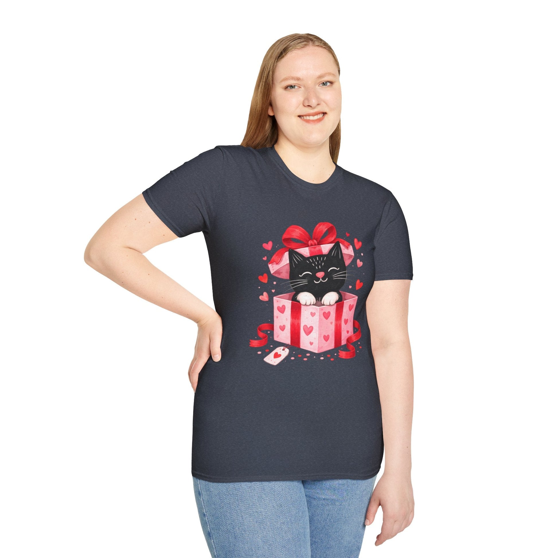Valentine Kitty Gift Box T-Shirt - FloofChonk