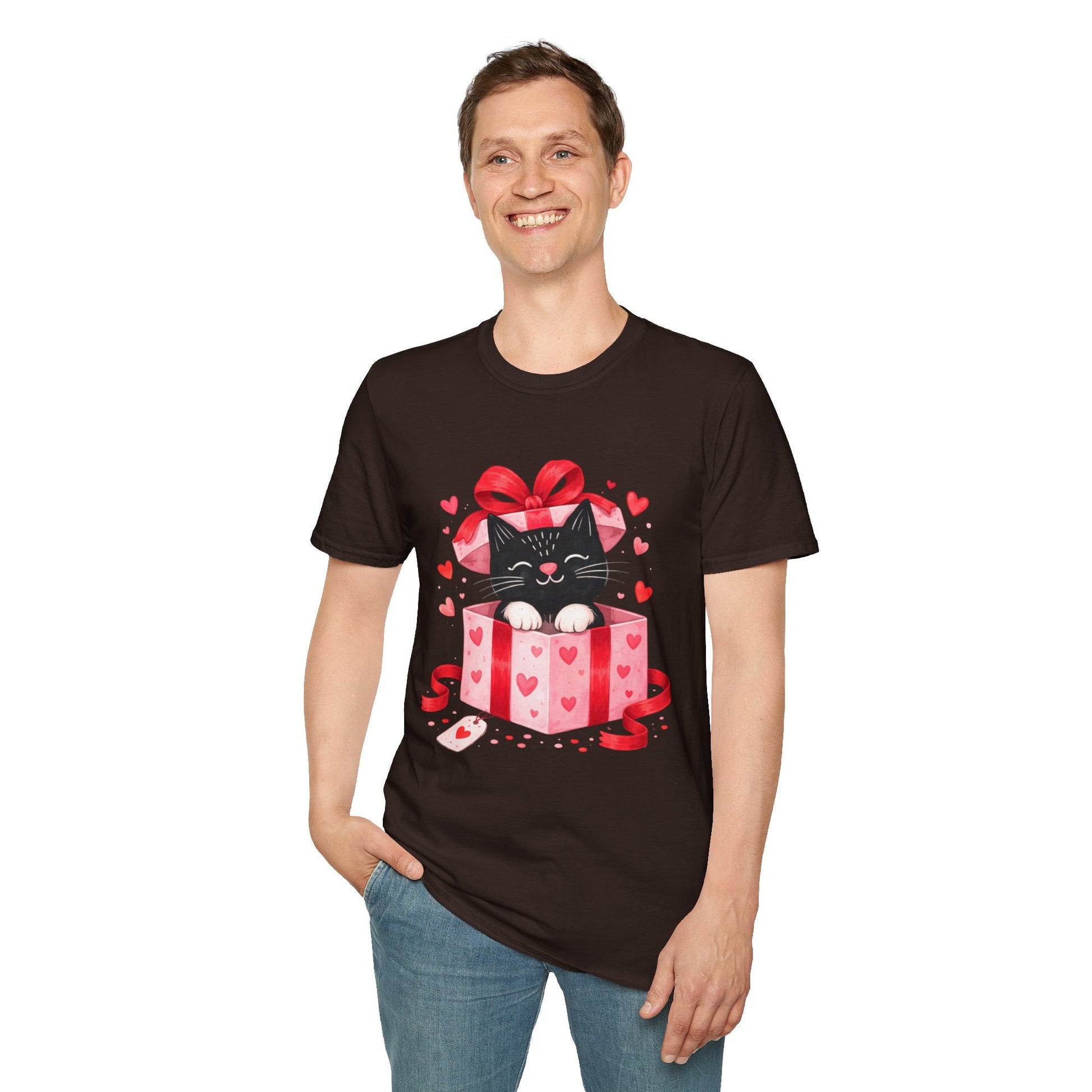 Valentine Kitty Gift Box T-Shirt - FloofChonk