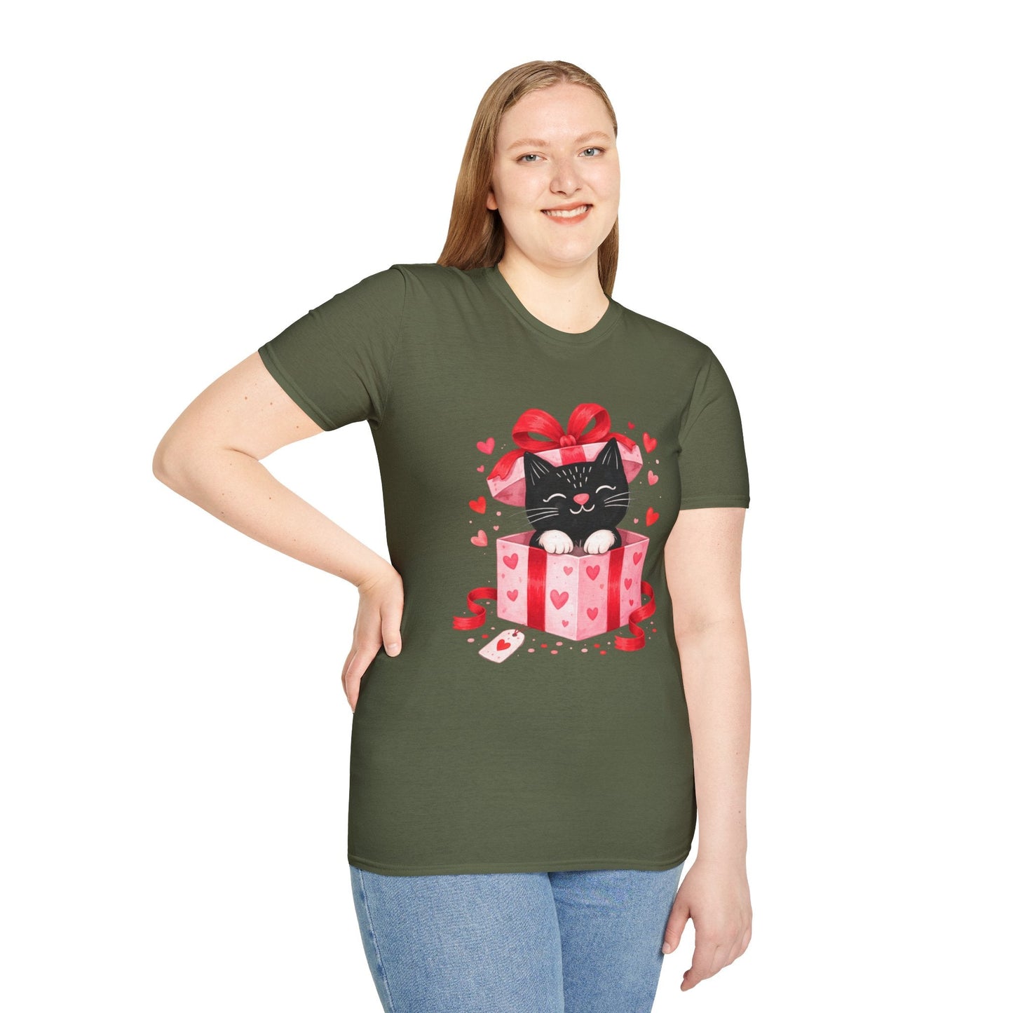 Valentine Kitty Gift Box T-Shirt - FloofChonk