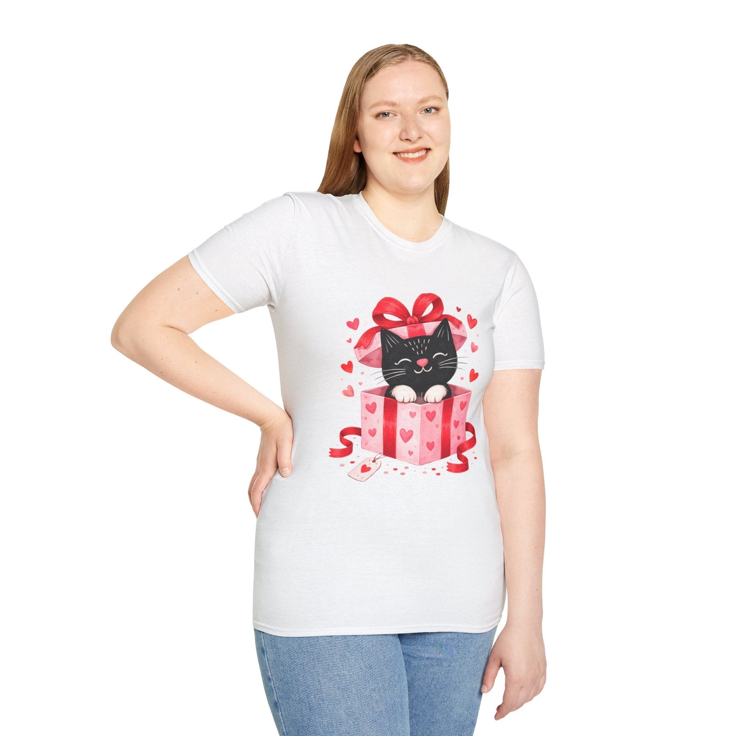 Valentine Kitty Gift Box T-Shirt - FloofChonk