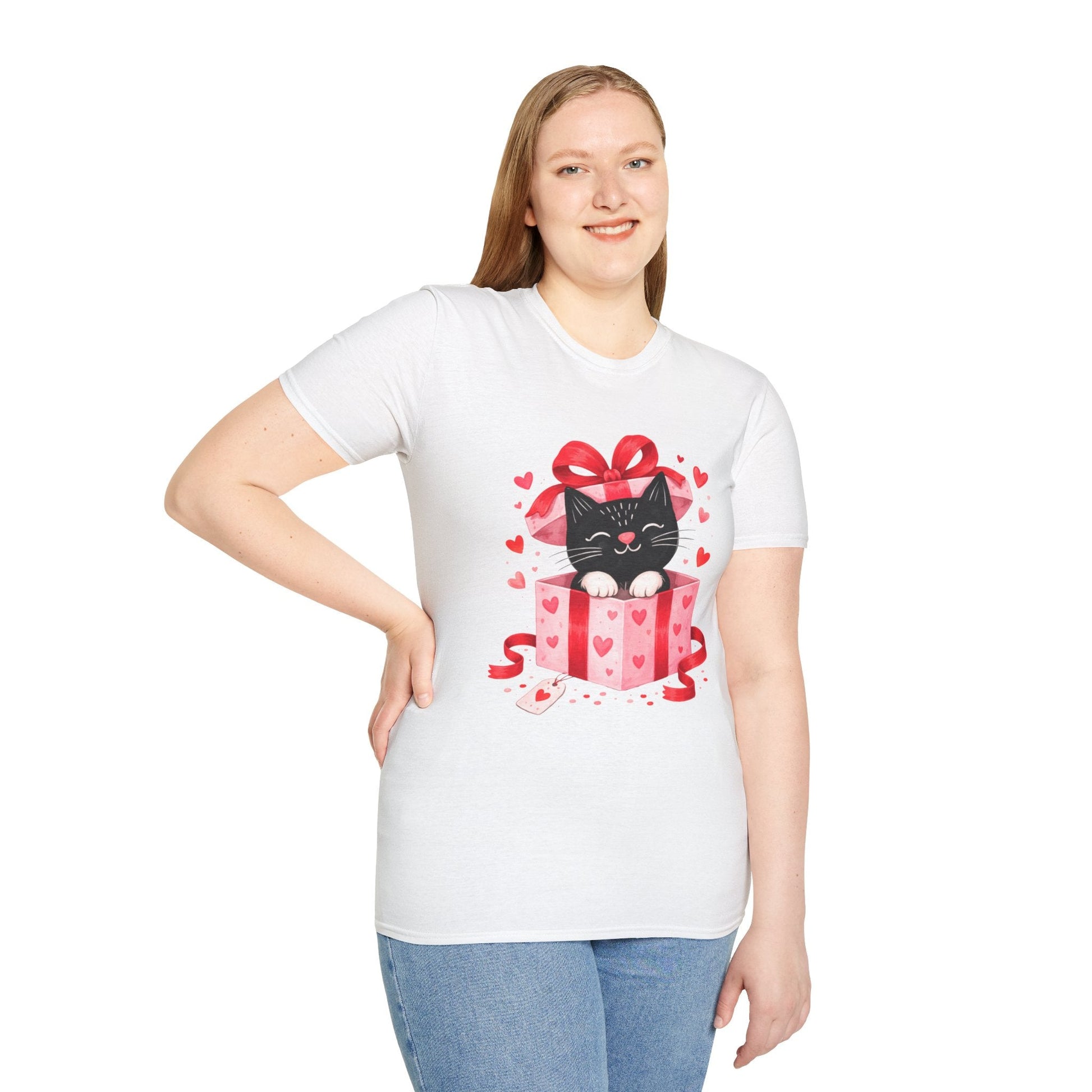 Valentine Kitty Gift Box T-Shirt - FloofChonk