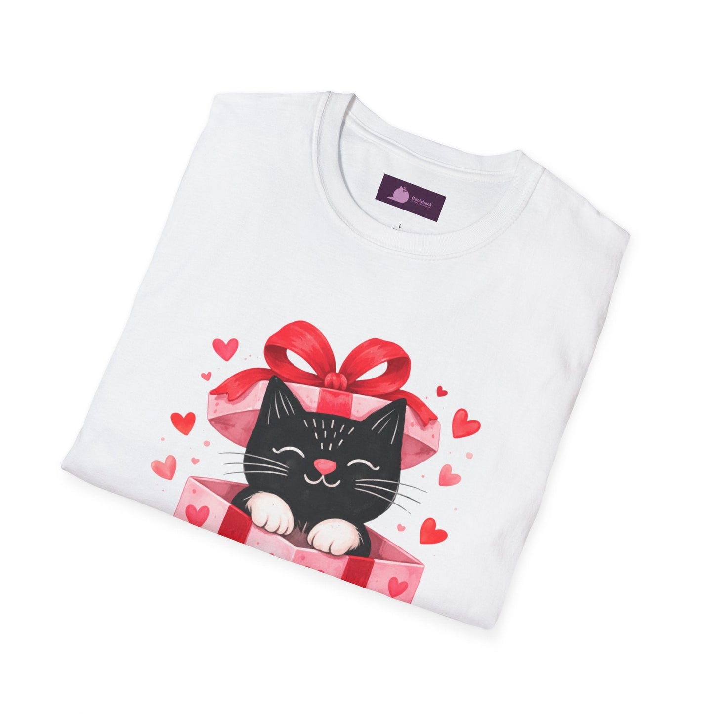 Valentine Kitty Gift Box T-Shirt - FloofChonk