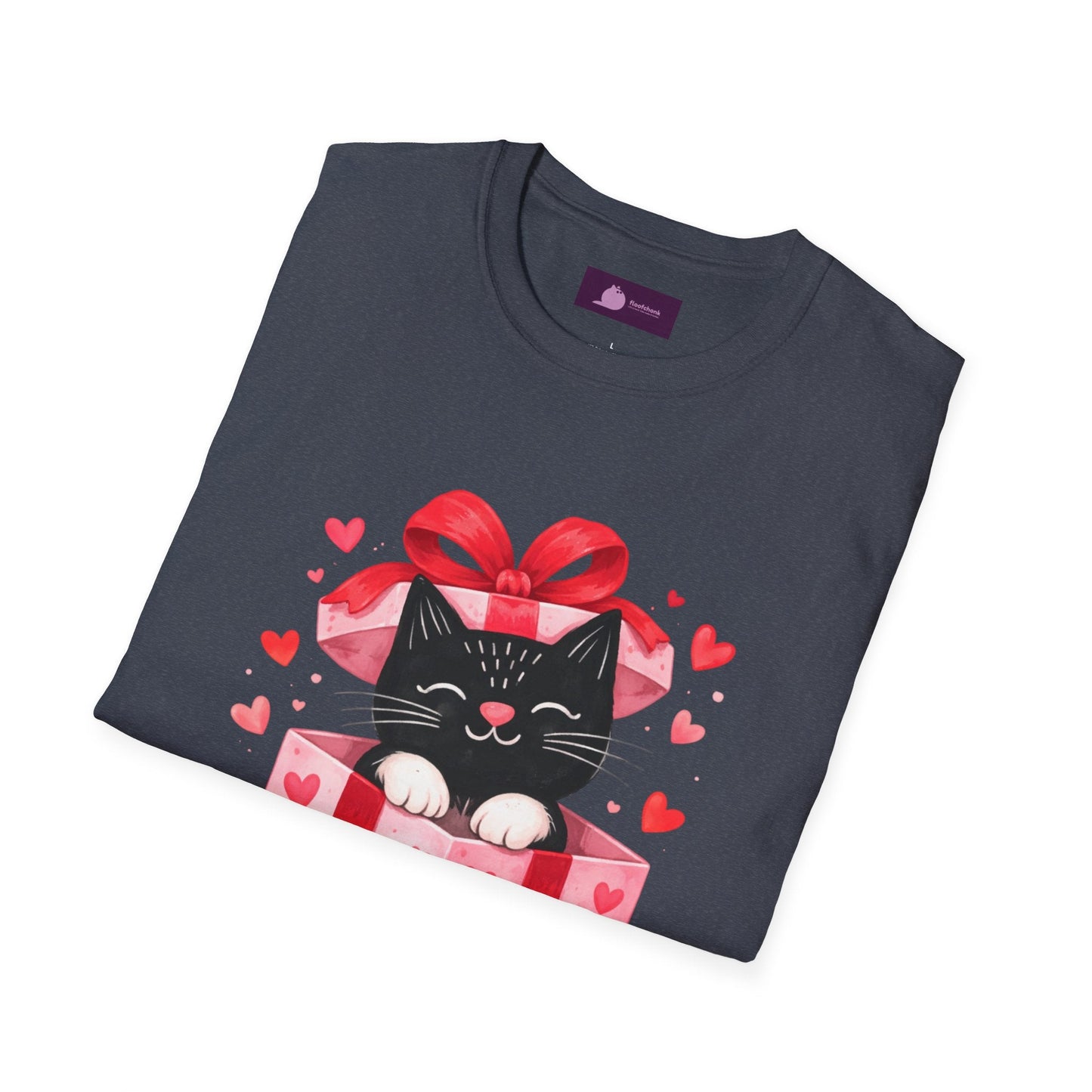 Valentine Kitty Gift Box T-Shirt - FloofChonk