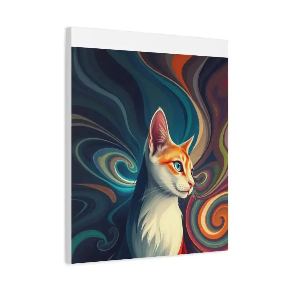 Vibrant Cat Canvas Art - Eye - catching Home Décor for Cat Lovers - FloofChonk
