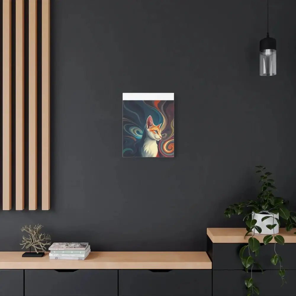 Vibrant Cat Canvas Art - Eye - catching Home Décor for Cat Lovers - FloofChonk