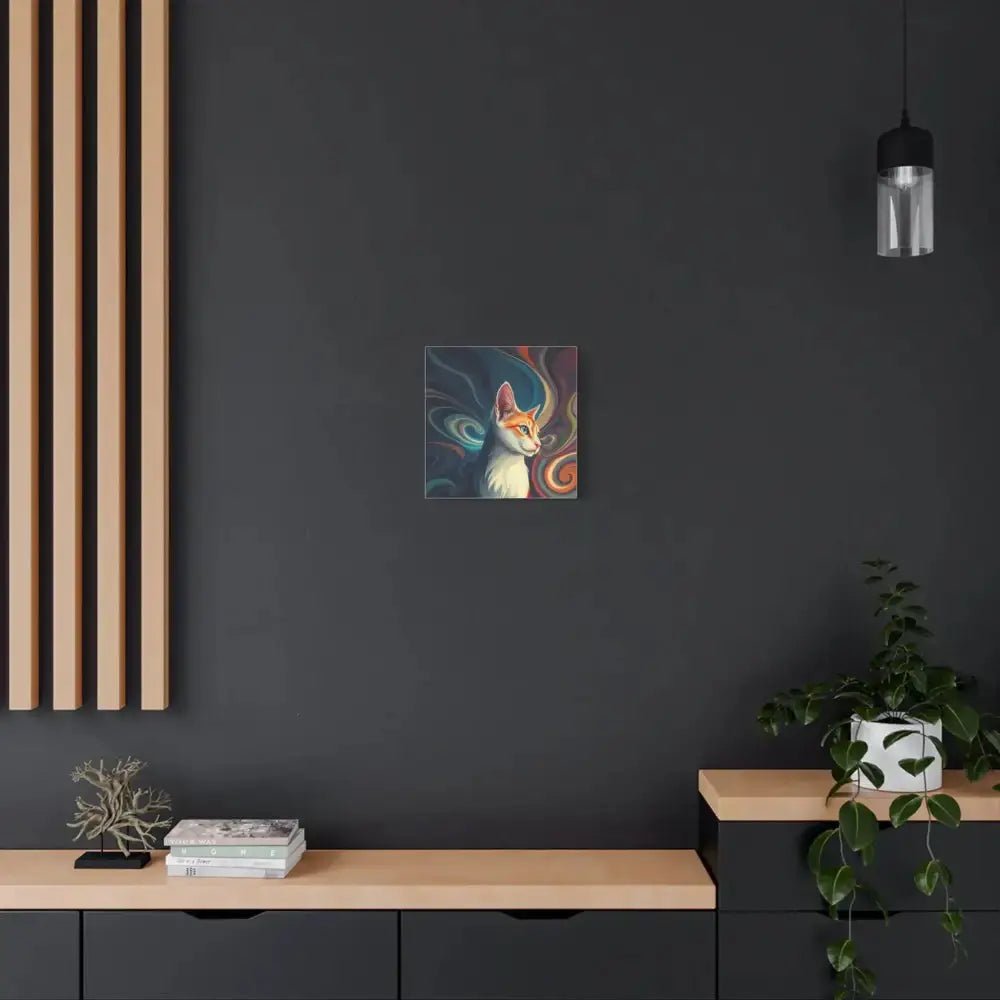 Vibrant Cat Canvas Art - Eye - catching Home Décor for Cat Lovers - FloofChonk