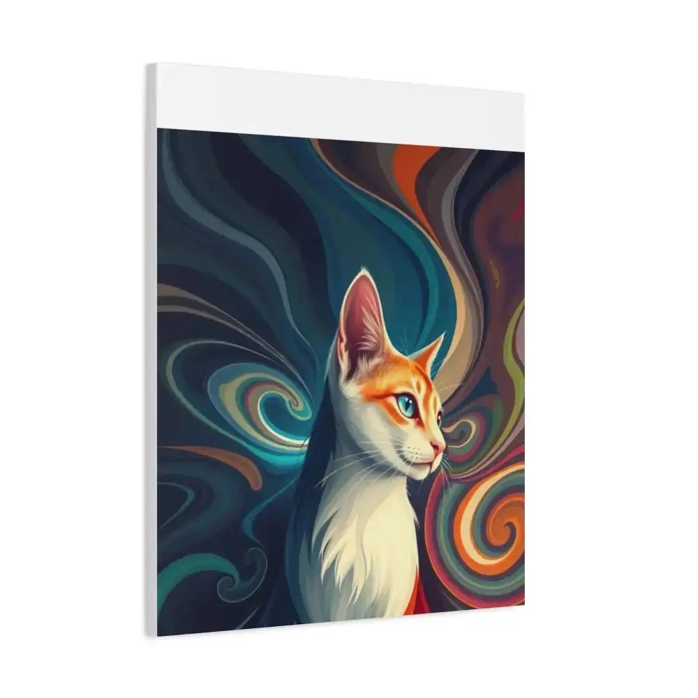 Vibrant Cat Canvas Art - Eye - catching Home Décor for Cat Lovers - FloofChonk