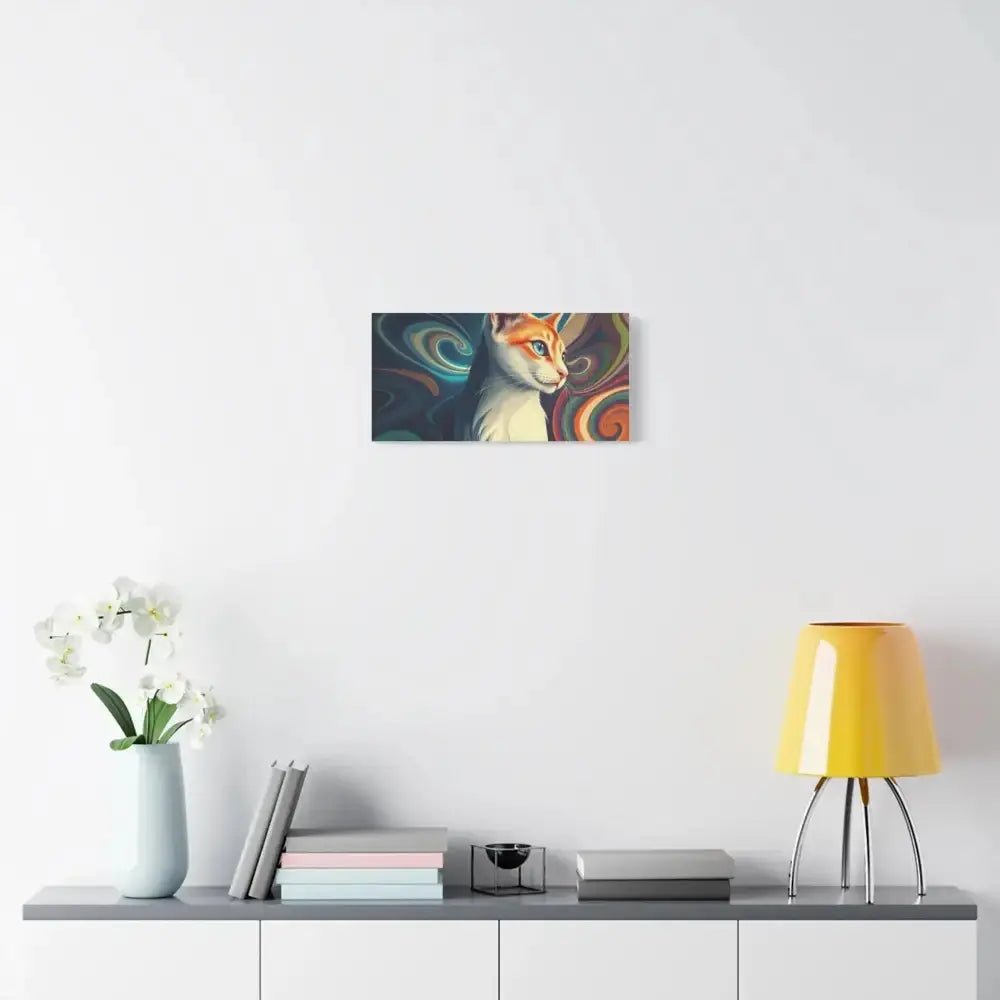 Vibrant Cat Canvas Art - Eye - catching Home Décor for Cat Lovers - FloofChonk