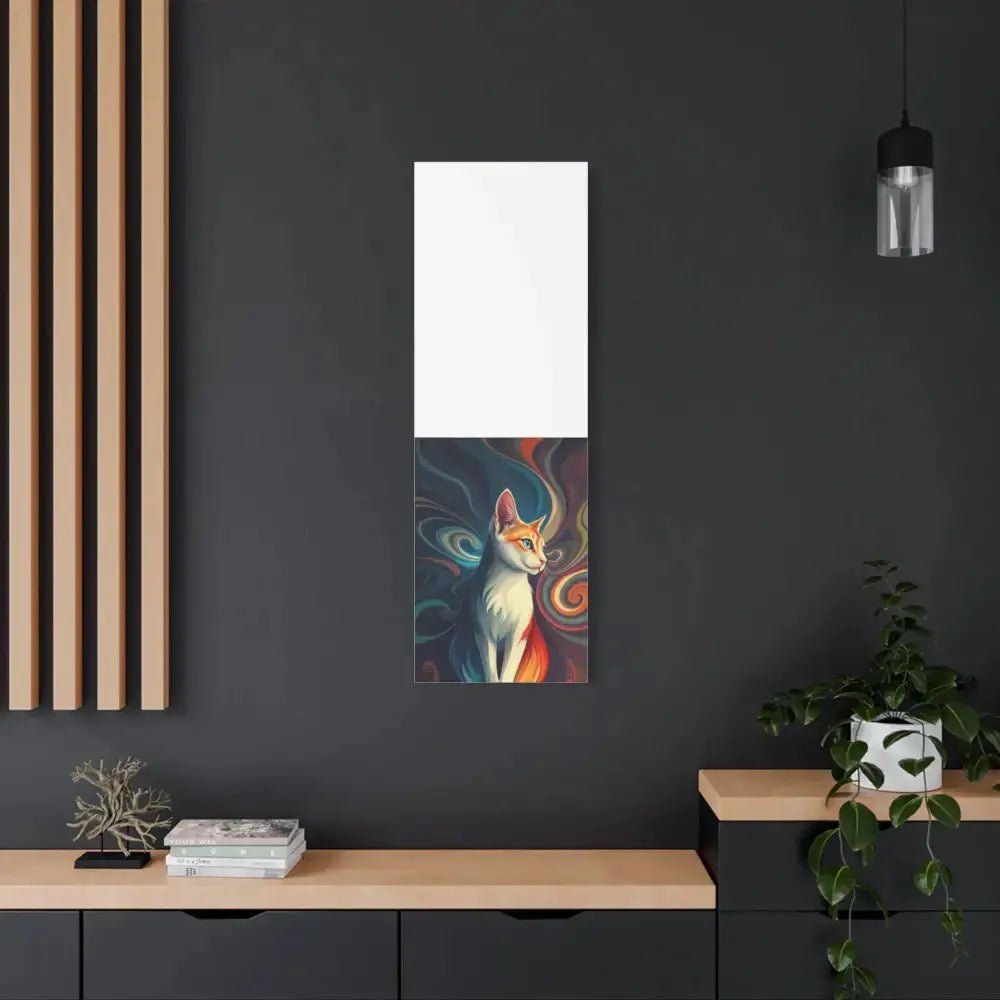 Vibrant Cat Canvas Art - Eye - catching Home Décor for Cat Lovers - FloofChonk