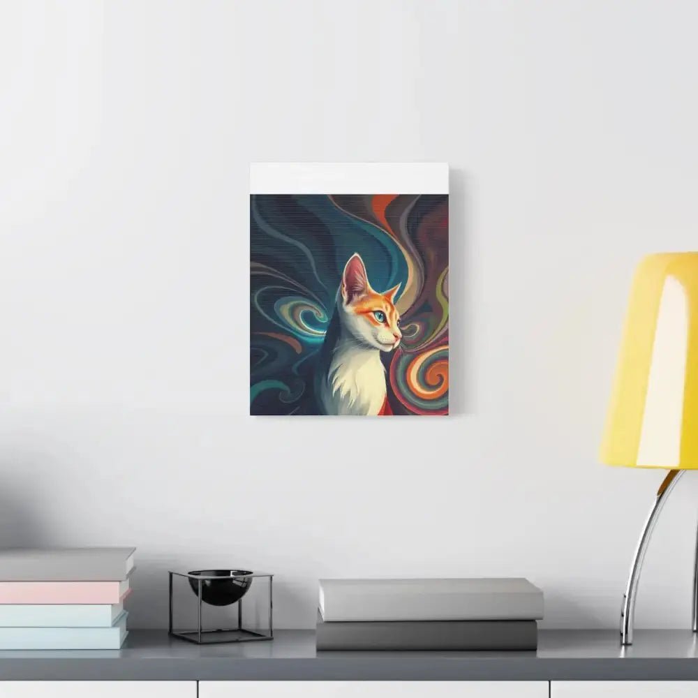 Vibrant Cat Canvas Art - Eye - catching Home Décor for Cat Lovers - FloofChonk