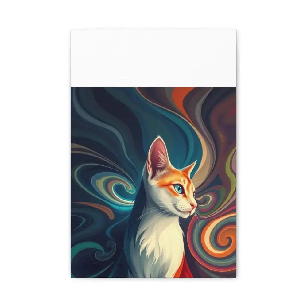 Vibrant Cat Canvas Art - Eye - catching Home Décor for Cat Lovers - FloofChonk