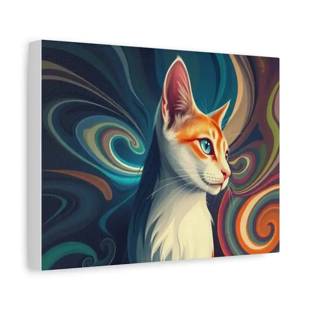 Vibrant Cat Canvas Art - Eye - catching Home Décor for Cat Lovers - FloofChonk