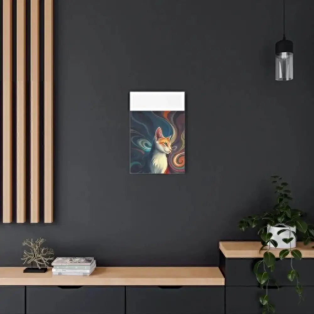 Vibrant Cat Canvas Art - Eye - catching Home Décor for Cat Lovers - FloofChonk