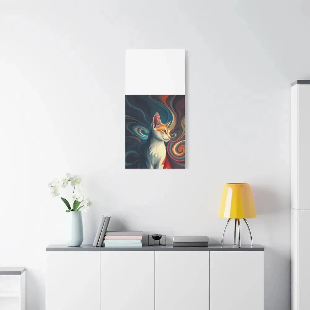 Vibrant Cat Canvas Art - Eye - catching Home Décor for Cat Lovers - FloofChonk