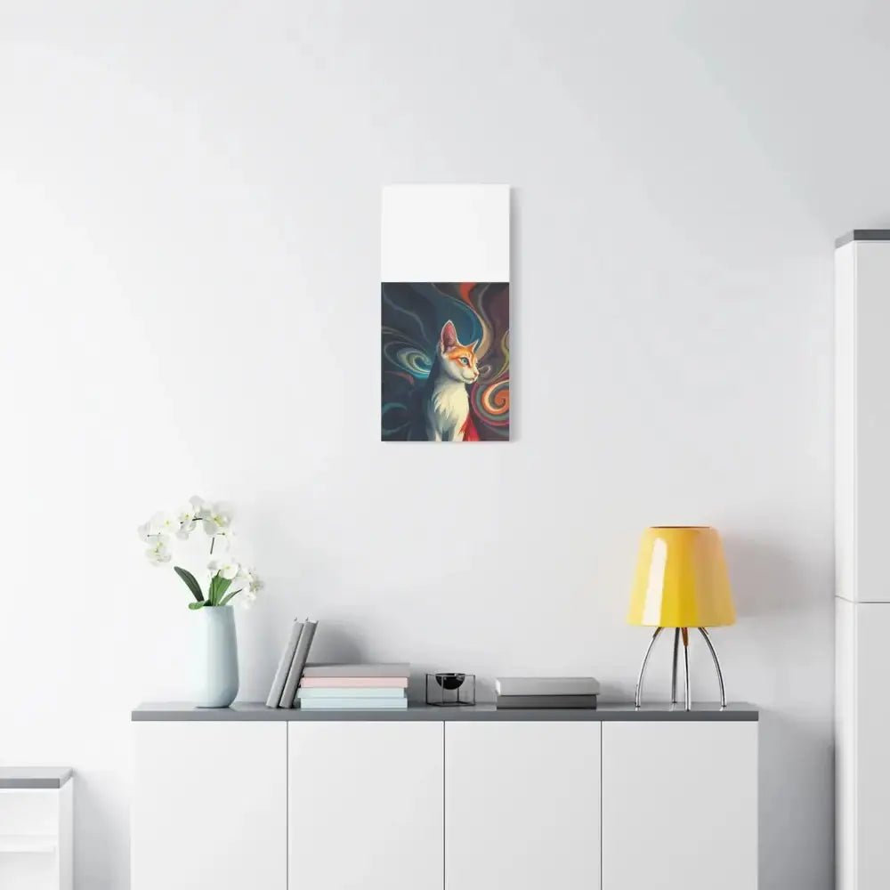 Vibrant Cat Canvas Art - Eye - catching Home Décor for Cat Lovers - FloofChonk