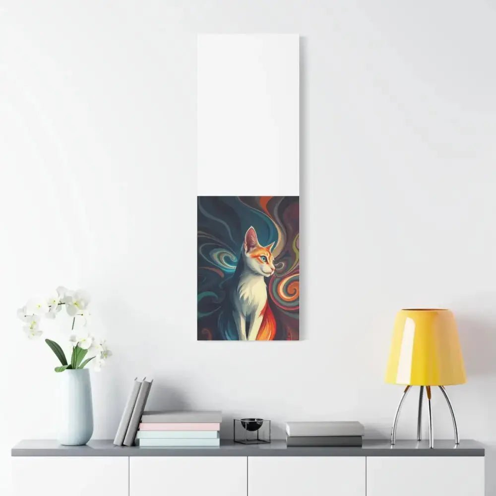 Vibrant Cat Canvas Art - Eye - catching Home Décor for Cat Lovers - FloofChonk