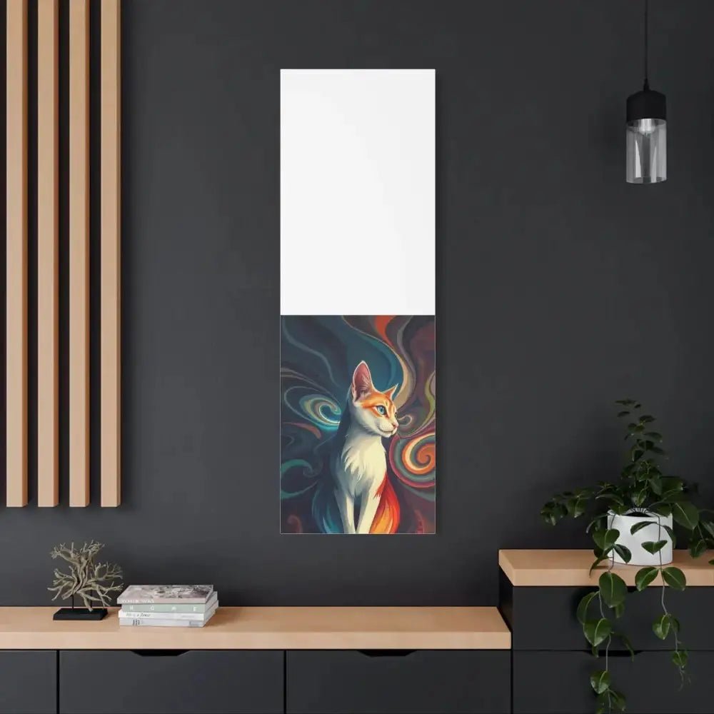 Vibrant Cat Canvas Art - Eye - catching Home Décor for Cat Lovers - FloofChonk