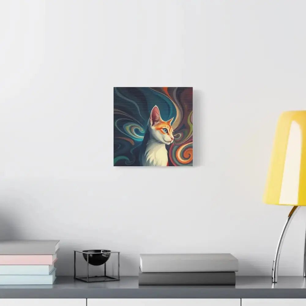 Vibrant Cat Canvas Art - Eye - catching Home Décor for Cat Lovers - FloofChonk