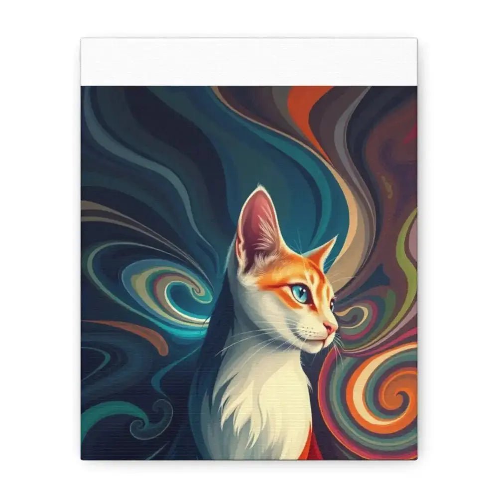 Vibrant Cat Canvas Art - Eye - catching Home Décor for Cat Lovers - FloofChonk