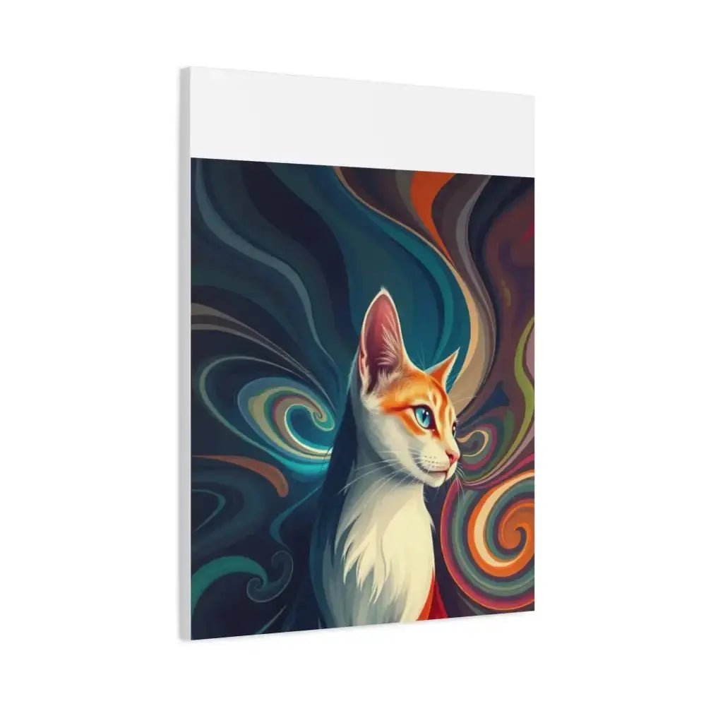Vibrant Cat Canvas Art - Eye - catching Home Décor for Cat Lovers - FloofChonk