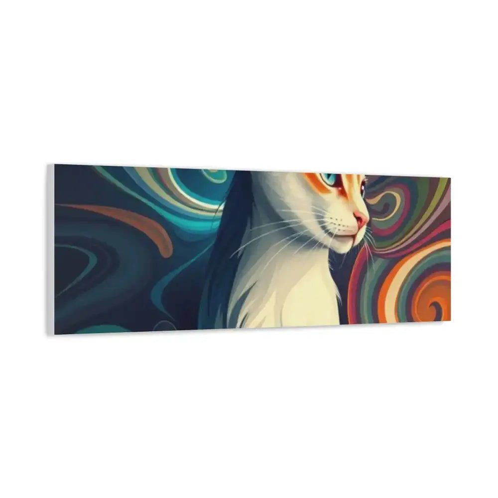 Vibrant Cat Canvas Art - Eye - catching Home Décor for Cat Lovers - FloofChonk