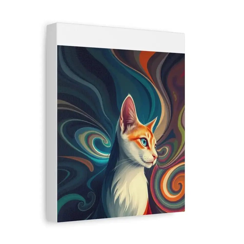 Vibrant Cat Canvas Art - Eye - catching Home Décor for Cat Lovers - FloofChonk