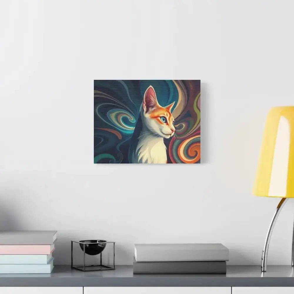 Vibrant Cat Canvas Art - Eye - catching Home Décor for Cat Lovers - FloofChonk