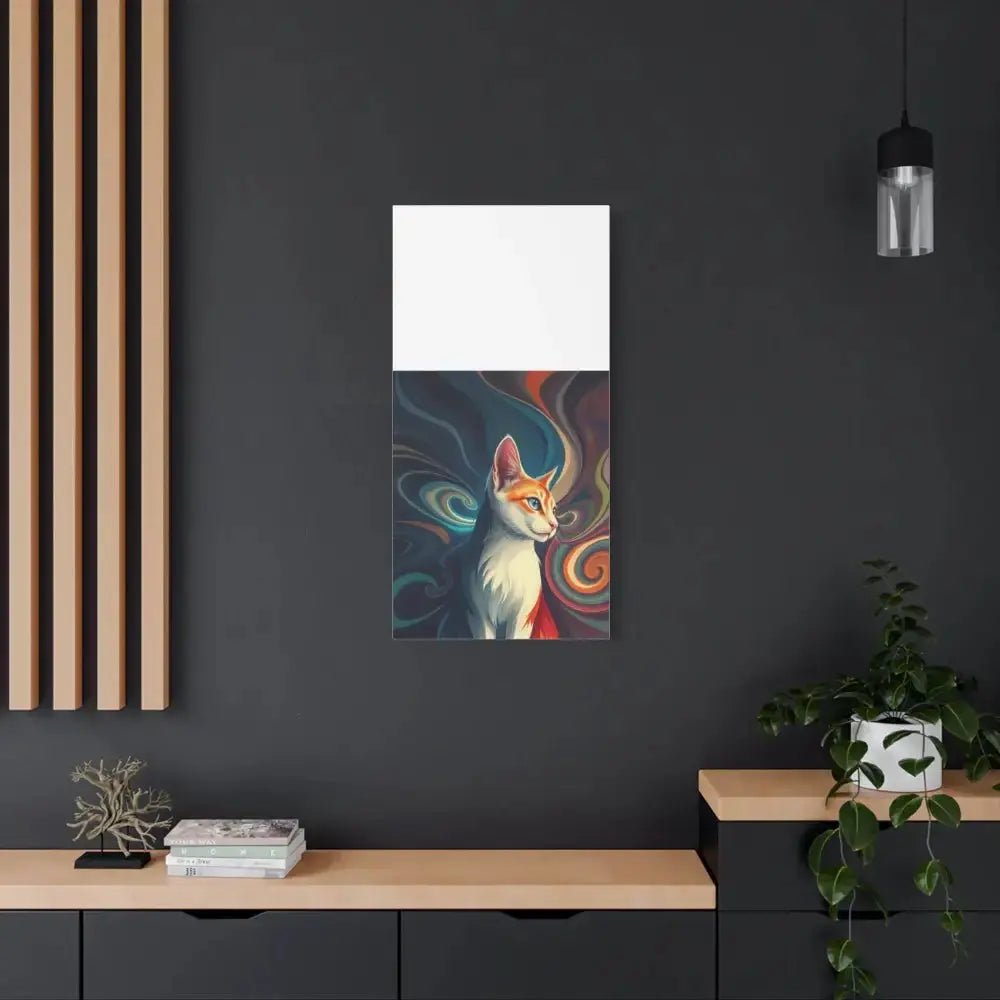 Vibrant Cat Canvas Art - Eye - catching Home Décor for Cat Lovers - FloofChonk