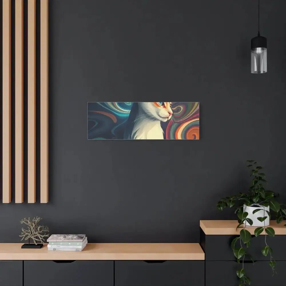 Vibrant Cat Canvas Art - Eye - catching Home Décor for Cat Lovers - FloofChonk