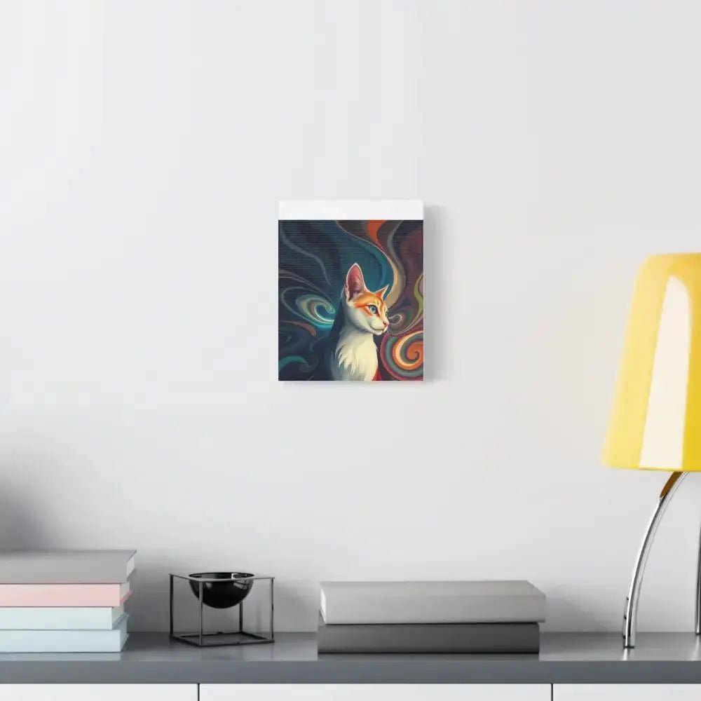 Vibrant Cat Canvas Art - Eye - catching Home Décor for Cat Lovers - FloofChonk