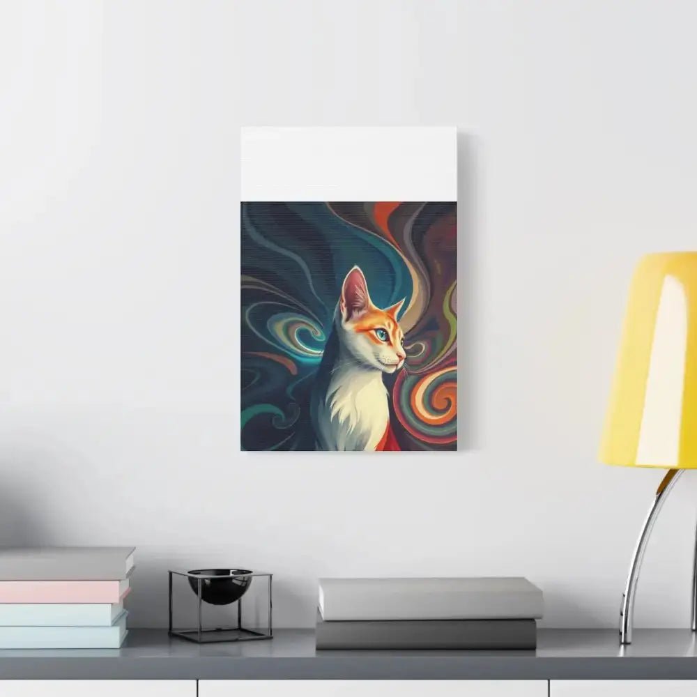 Vibrant Cat Canvas Art - Eye - catching Home Décor for Cat Lovers - FloofChonk