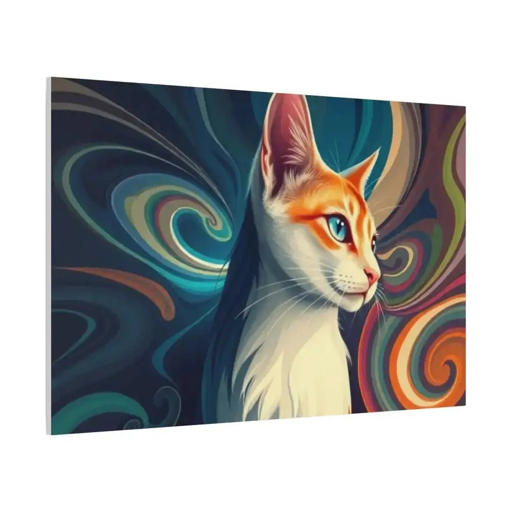 Vibrant Cat Canvas Art - Eye - catching Home Décor for Cat Lovers - FloofChonk