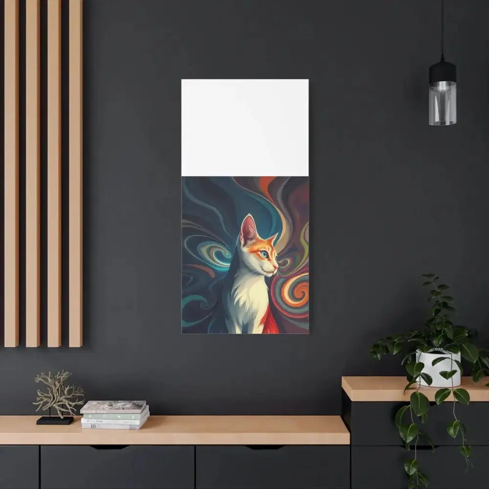 Vibrant Cat Canvas Art - Eye - catching Home Décor for Cat Lovers - FloofChonk