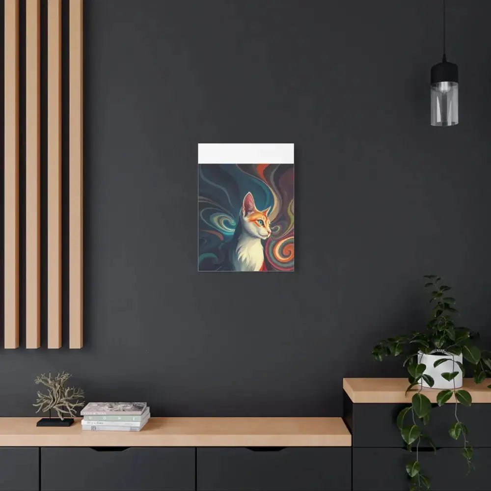 Vibrant Cat Canvas Art - Eye - catching Home Décor for Cat Lovers - FloofChonk