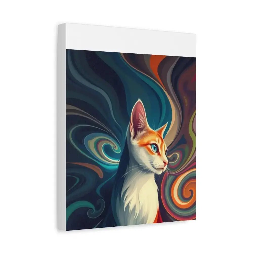 Vibrant Cat Canvas Art - Eye - catching Home Décor for Cat Lovers - FloofChonk