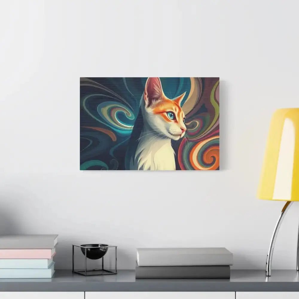 Vibrant Cat Canvas Art - Eye - catching Home Décor for Cat Lovers - FloofChonk