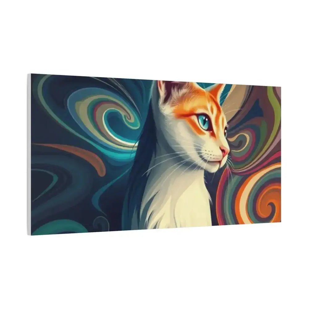 Vibrant Cat Canvas Art - Eye - catching Home Décor for Cat Lovers - FloofChonk