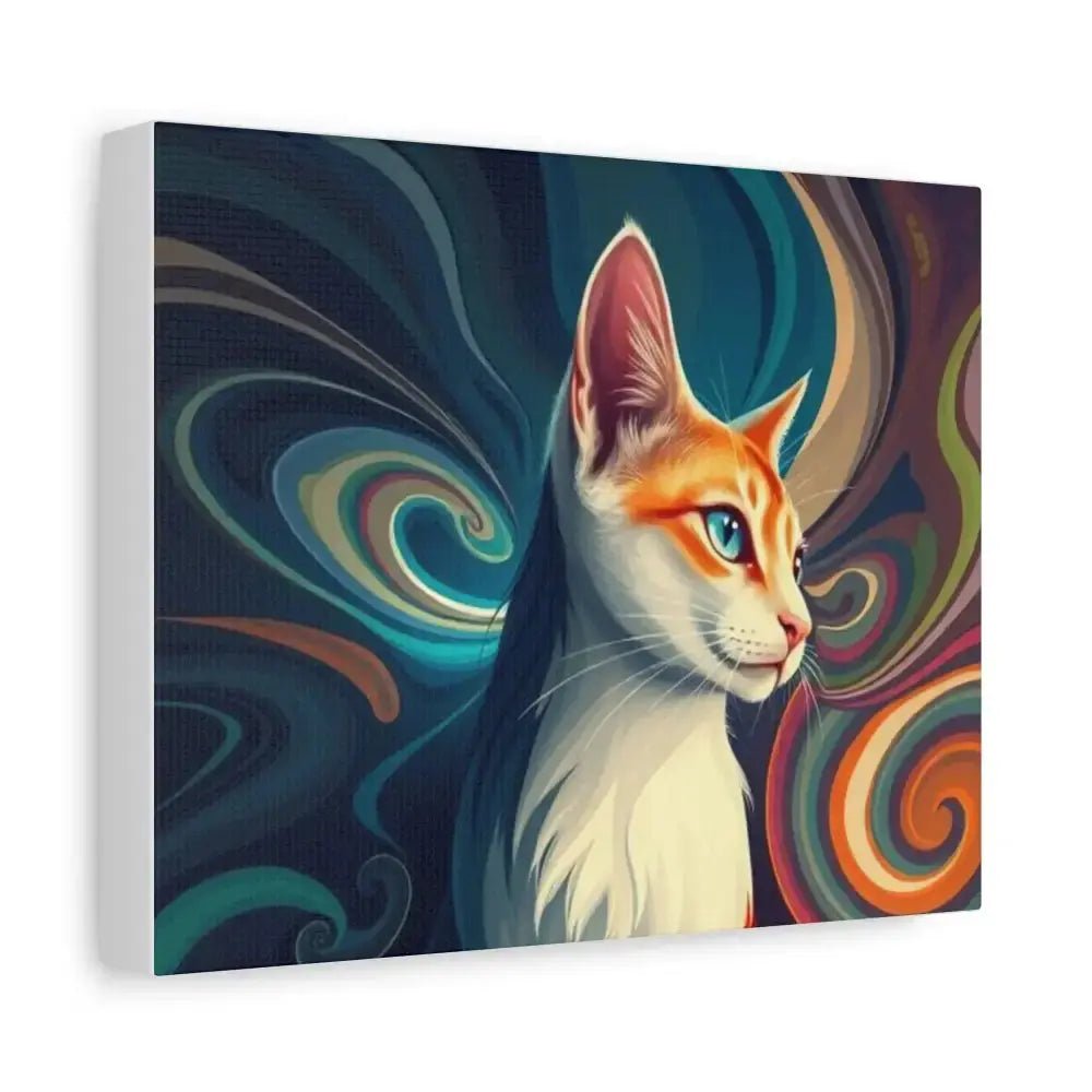 Vibrant Cat Canvas Art - Eye - catching Home Décor for Cat Lovers - FloofChonk