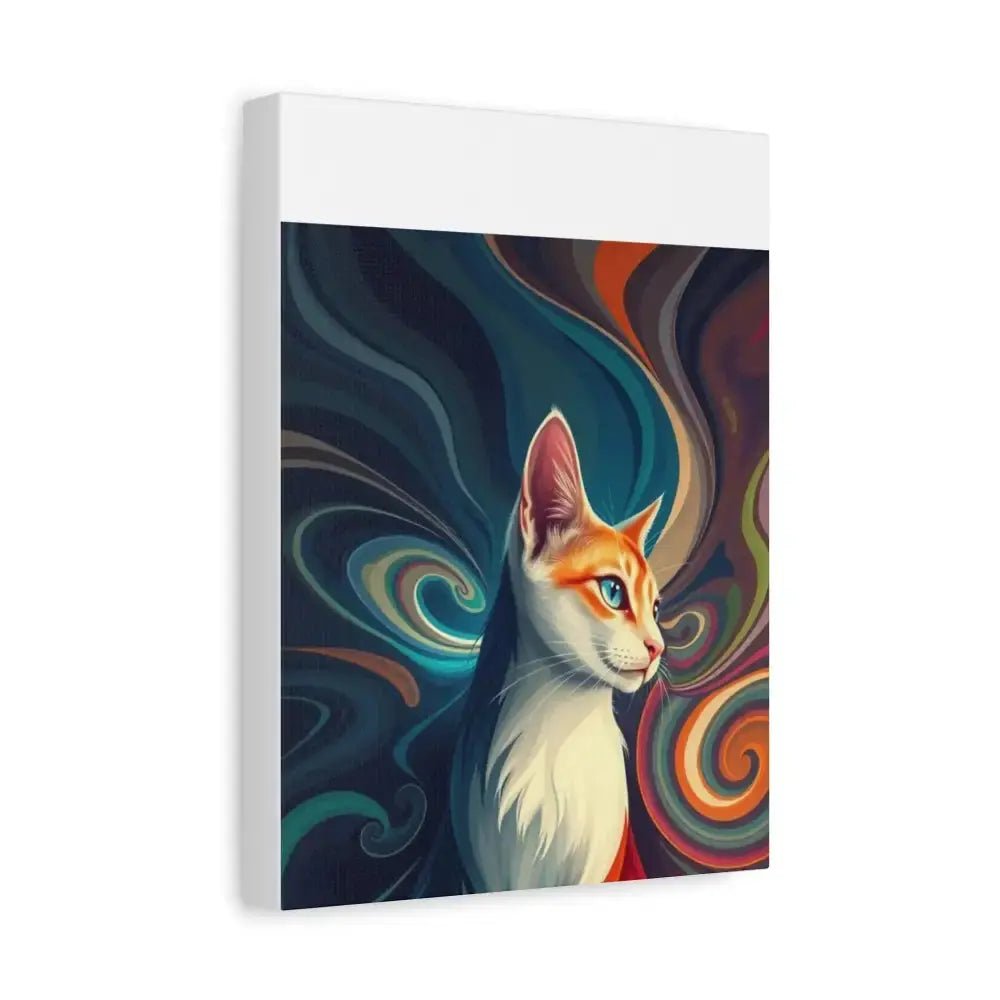 Vibrant Cat Canvas Art - Eye - catching Home Décor for Cat Lovers - FloofChonk