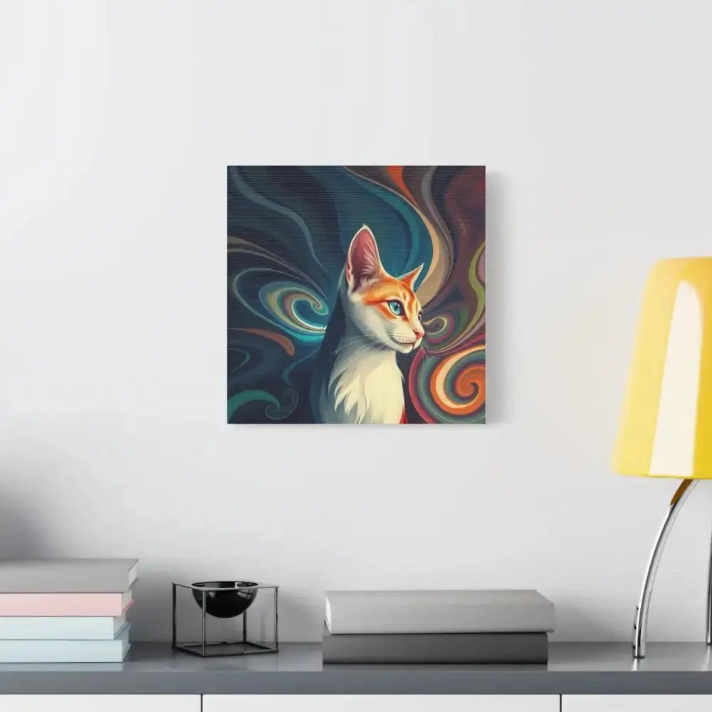 Vibrant Cat Canvas Art - Eye - catching Home Décor for Cat Lovers - FloofChonk