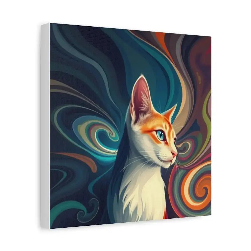 Vibrant Cat Canvas Art - Eye - catching Home Décor for Cat Lovers - FloofChonk