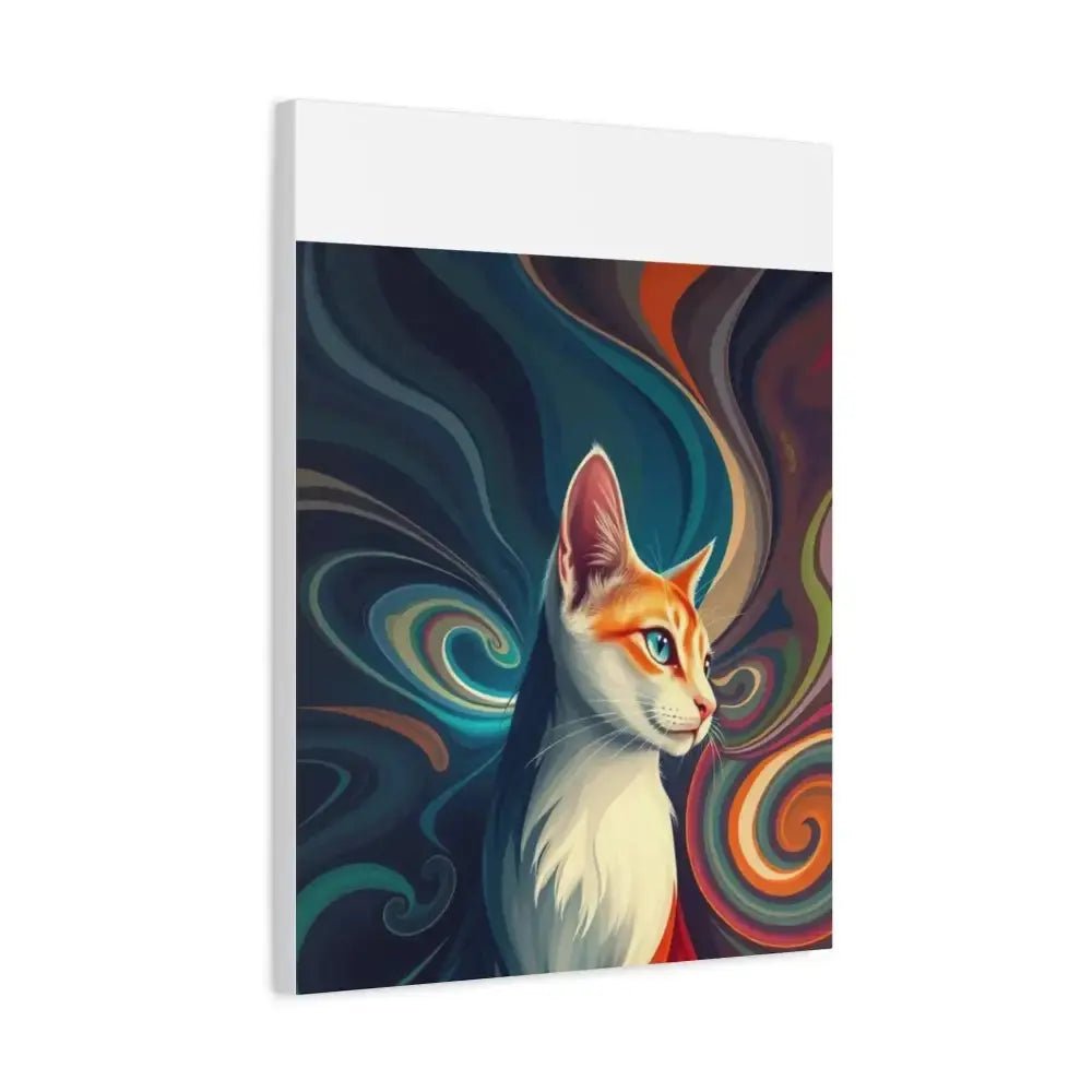 Vibrant Cat Canvas Art - Eye - catching Home Décor for Cat Lovers - FloofChonk