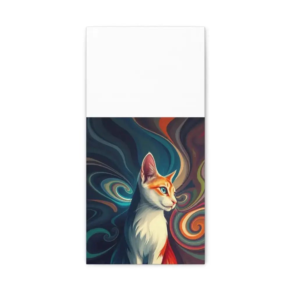 Vibrant Cat Canvas Art - Eye - catching Home Décor for Cat Lovers - FloofChonk