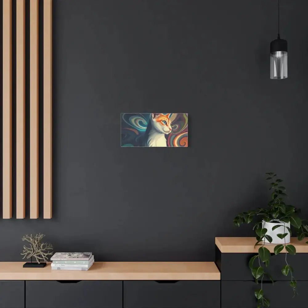 Vibrant Cat Canvas Art - Eye - catching Home Décor for Cat Lovers - FloofChonk